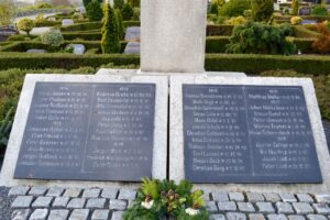 Danmark efter 1864, sønderjyske faldne Mindesten i Hoptrup 1914-18