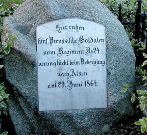 Grav for druknede Preussere i Sottrup Storskov