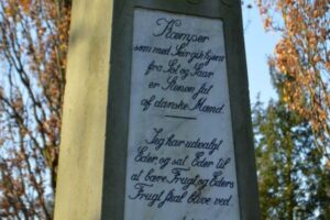 Tekst på dansk monument 1848-50 Aabenraa