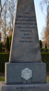 Tekst på Preussisk monument i Aabenraa