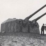 2 af Gneisenaus 15 cm. kanoner i Batteri Grådyb (Fanø)