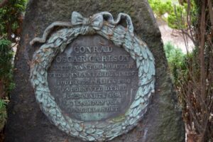 C.O. Carlson, falden 1864, begravet på Garnisons kirkegård