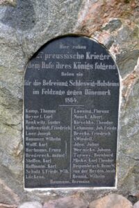 Tekst Eckernförde gravsted 1864