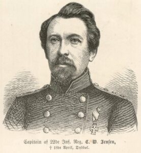 Kaptajn C.W. Jensen, faldet på Dybbøl 1864