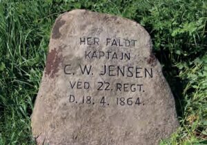 Mindesten på Dybbøl over C.W. Jensen, faldet i 1864