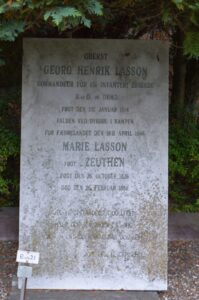Oberst G.H. Lasson gravsted på Garnisons kirkegård