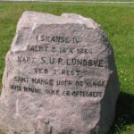Dansk mindesten 1864 i skanse IV på Dybbøl