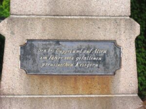 Preussisk mindesten 1864 Sankt Maria kirkegård, Sønderborg