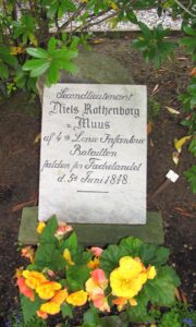 Dansk grav Sønderborg Sankt Marie 1848