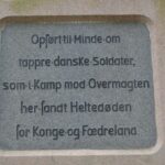 Dansk tekst på mindesmærket ved Sankelmark