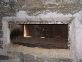 Andholm Batteri Andholm Batteri, udlangeråbning i ammunitionsbunker