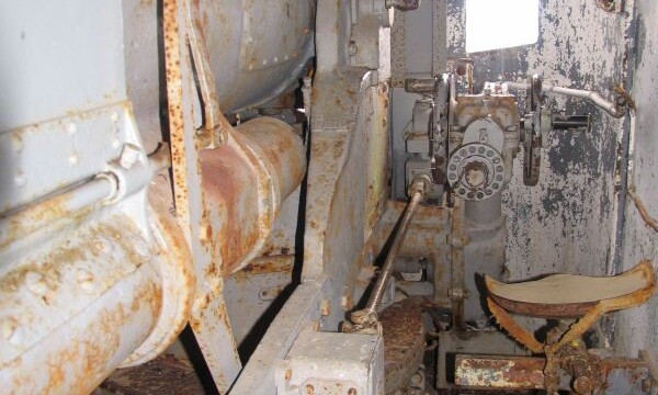 Tårn indvendigt De indvendige dele på 15 cm. kanon