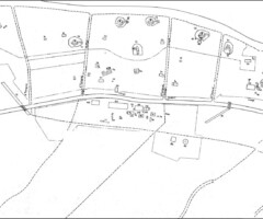 Hornbæk Batteri Tegning over hele det oprindelige Hornbæk Batteri