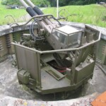 Langelandsfortets luftværn 40 mm Bofors luftværnskanon på Langelandsfortet