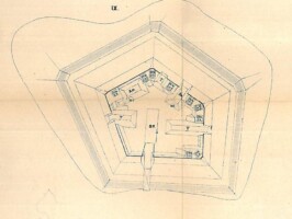 Dansk skanse IX TEgning af dansk skanse IX Tidsskrift for Krigsvæsen 1867