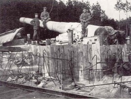 Rugbjerg batteri 24 cm kanon i Rugbjerg Batteri, Sikringsstilling Nord 1918