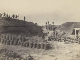 Dansk skanse VIII Den erobrede danske skanse VIII efter stormen på Dybbøl