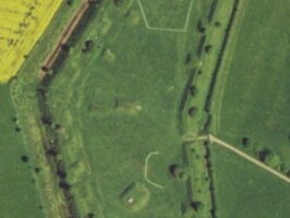 Preussisk Fort X Luftfoto af Preussisk Fort X (Dansk skanse V og VI)