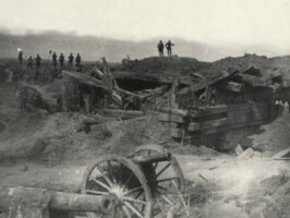 Dansk Skanse VI Den ødelagte skanse VI efter stormen på Dybbøl