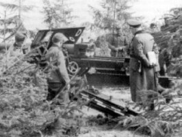 Hornbæk Batteri Tysk 10,5 cm. kanon i Hormbæk Batteri 1940