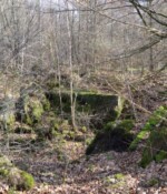 Batteriet i Hyrup Skov Betonrester af batteriet i Hyrup Skov