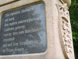 Samkelmark Østrigsk tekst på mindesmærke ved Sankelmark