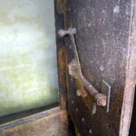 St. Borgbjerg observationsbunker St. Borgbjerg observationsbunker fra 1. verdenskrig, Ståldør med slå