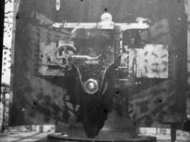 Hornbæk Batteri Lomholdt kanon M/1912 i Hornbæk Batteri ca. 1947