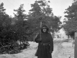 Hornbæk Batteri Vagtpost i Hornbæk Batteri vinteren 1946/47